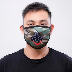 Black Pyramid Camouflage Fashion Face Mask